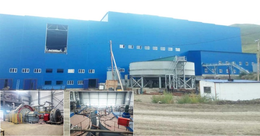 俄羅斯1000t/d 全泥氰化炭漿廠